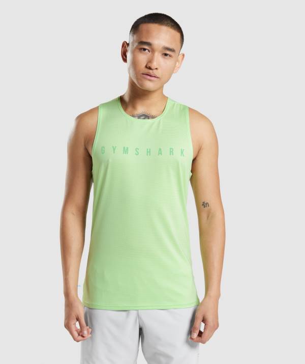 Panske Tielko Gymshark Sport Stripe Zelene | OW8530149
